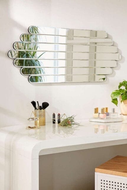 Mirror wall decoration , crystal clear side curved for home decore