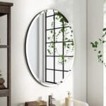 Oval Shape With Side Curved Crystal Clear Mirror