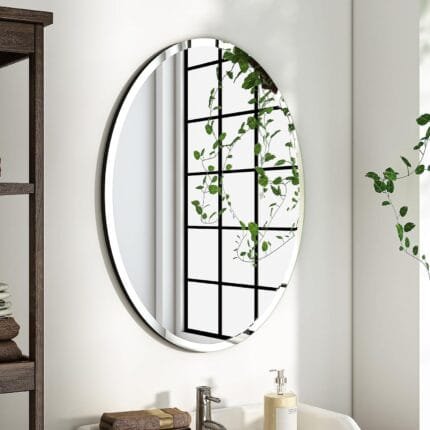 Oval Shape With Side Curved Crystal Clear Mirror