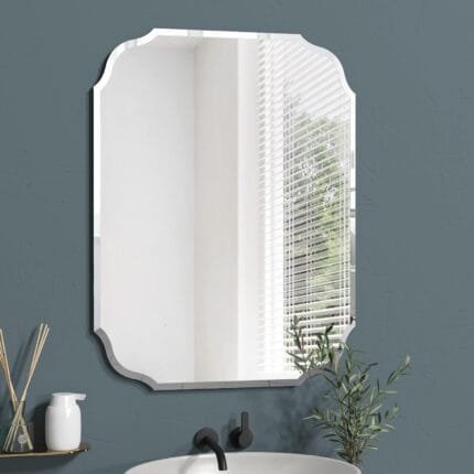 Silver Wall Mirror-Beveled Edge Frameless Mirror for Bathroom